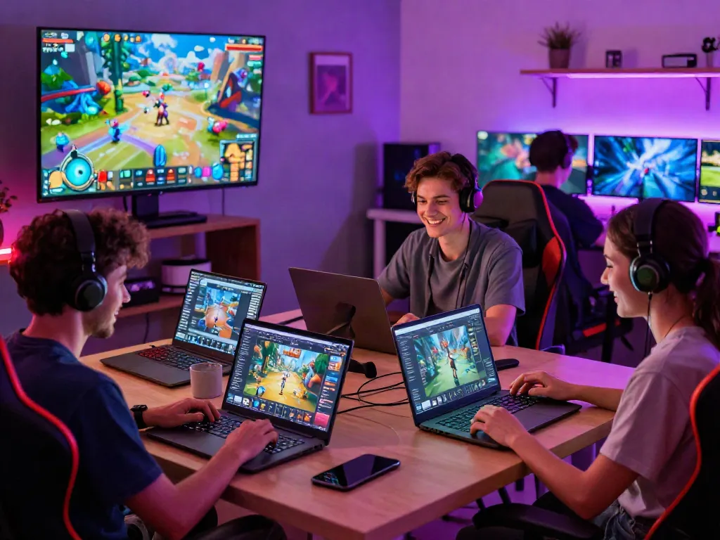Exciting online gaming experience at 1da88.it.com with users engaging with diverse games together.