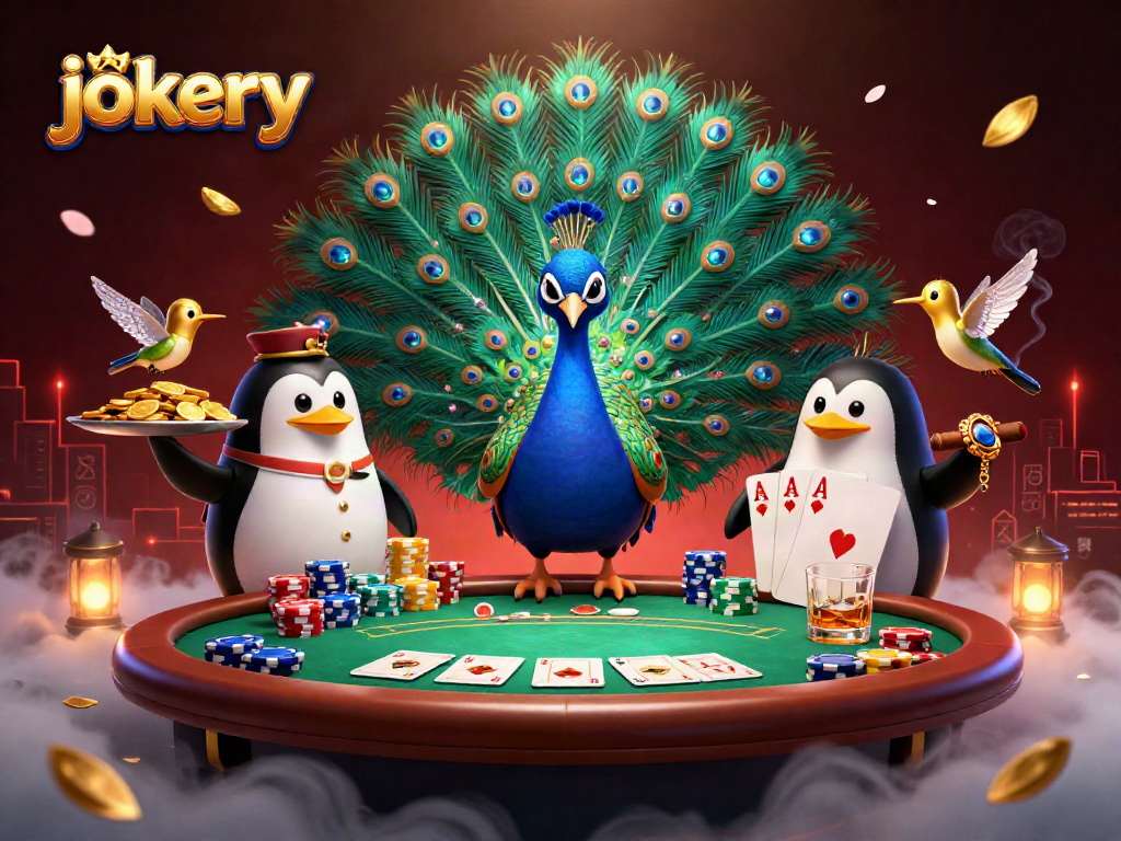 Experience gaming excitement at jokery with vibrant casino characters and action-filled elements.